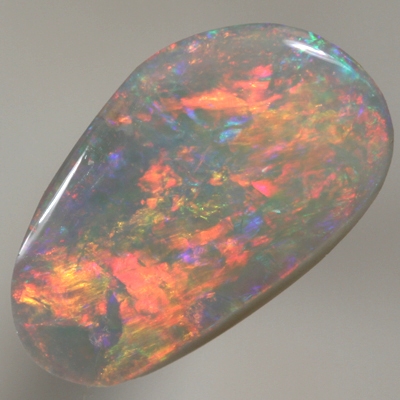 SOLID SEMI BLACK OPAL Bright fire red, magenta and orange